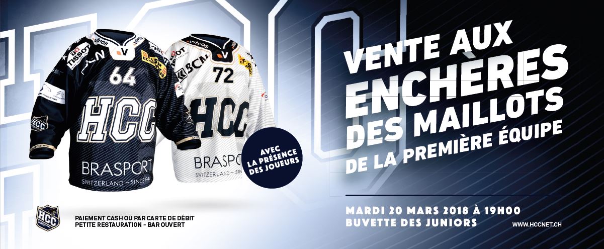 VENTE AUX ENCHÈRES DES MAILLOTS DE LA PREMIÈRE ÉQUIPE