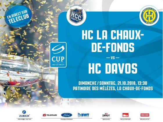 1/8e de Finale « Coupe de Suisse ». Vivez la rencontre : HCC vs HC Davos !