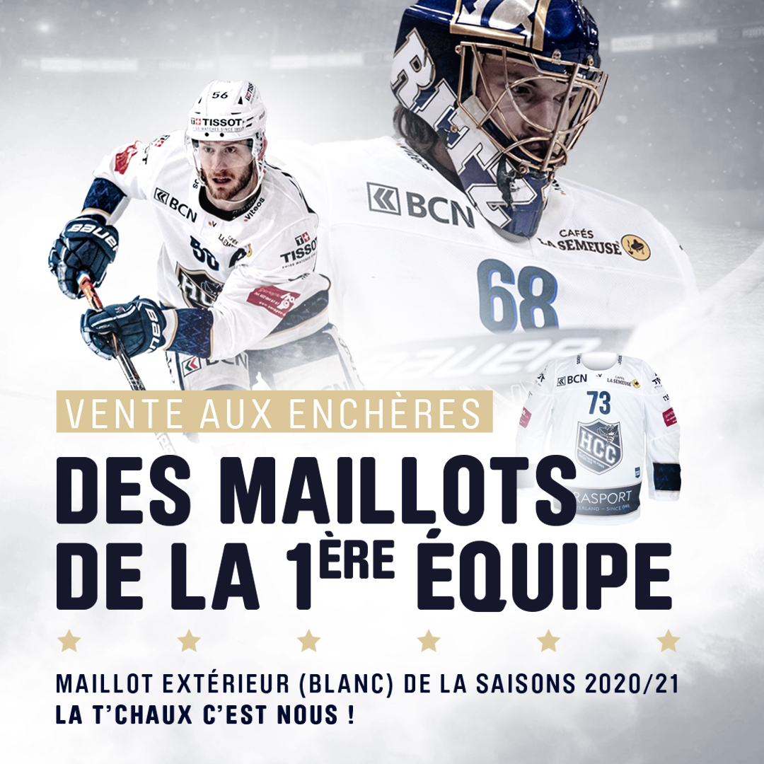 VENTE AUX ENCHÈRES DES MAILLOTS DU HCC
