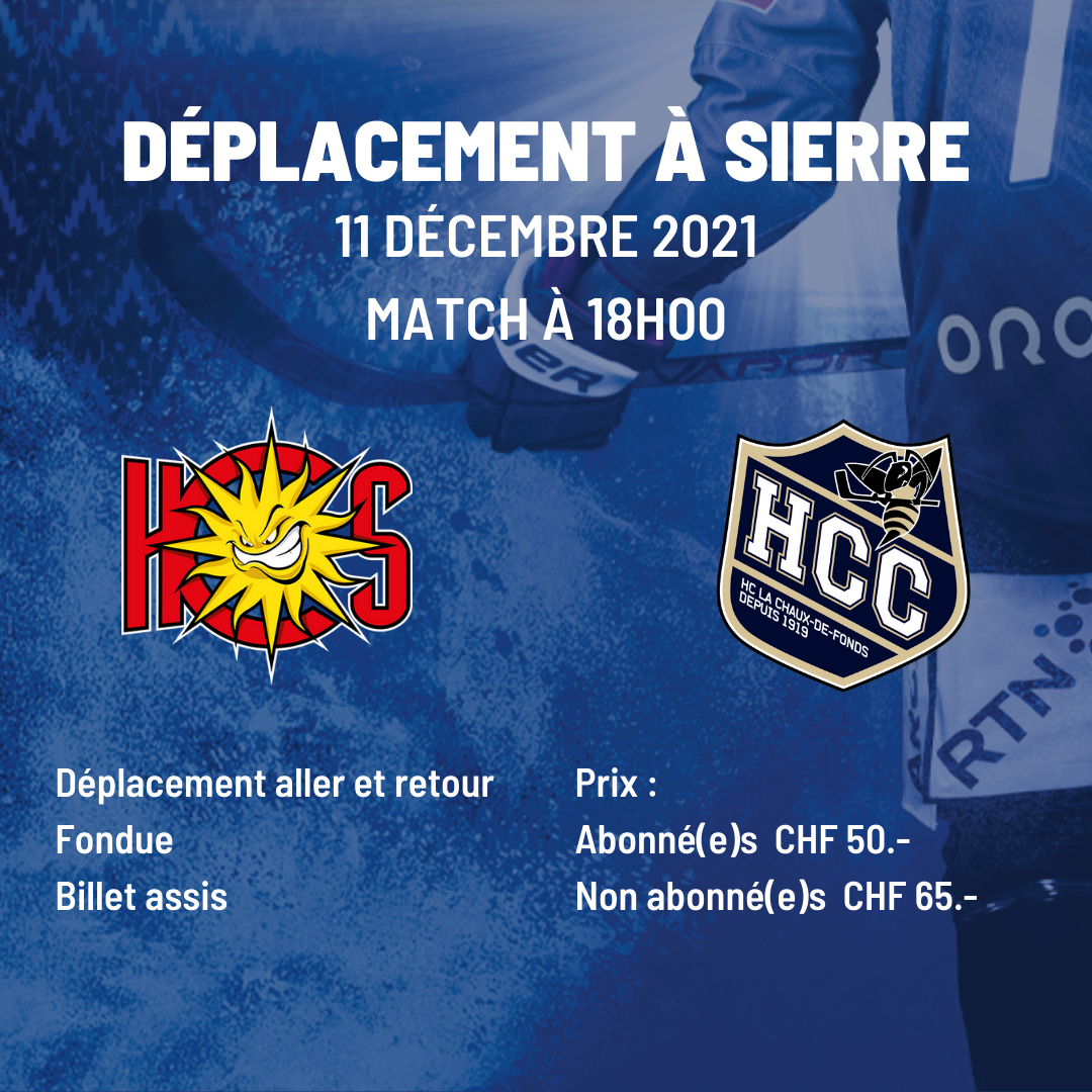 Déplacement à Sierre le 11 décembre 2021