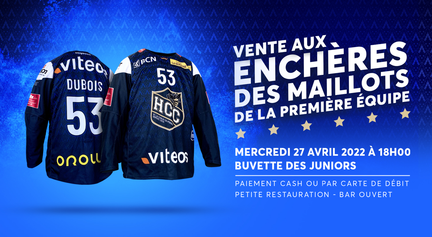 Vente aux enchères des maillots 2021/22