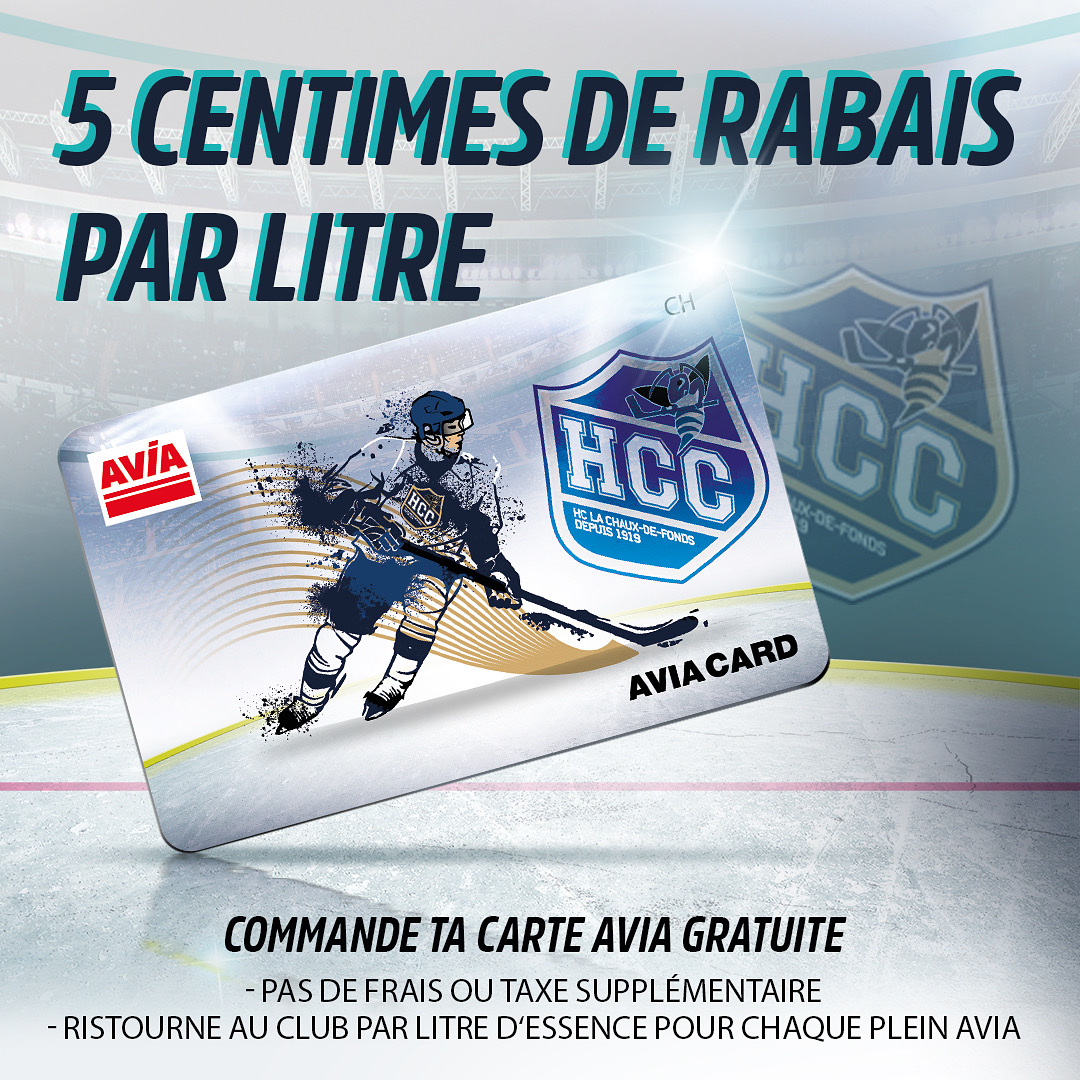5 centimes de rabais par litre avec ta carte de hockey AVIA
