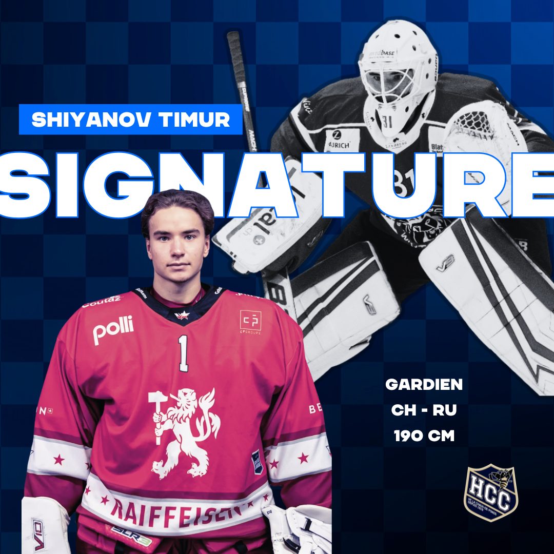 Le gardien Timur Shiyanov rejoint le HCC jusqu’à la fin de la saison